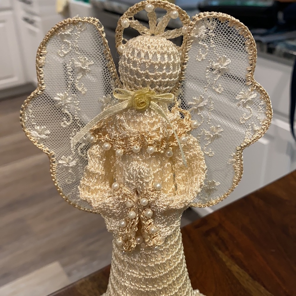Beautiful crochet angel. Handmade.